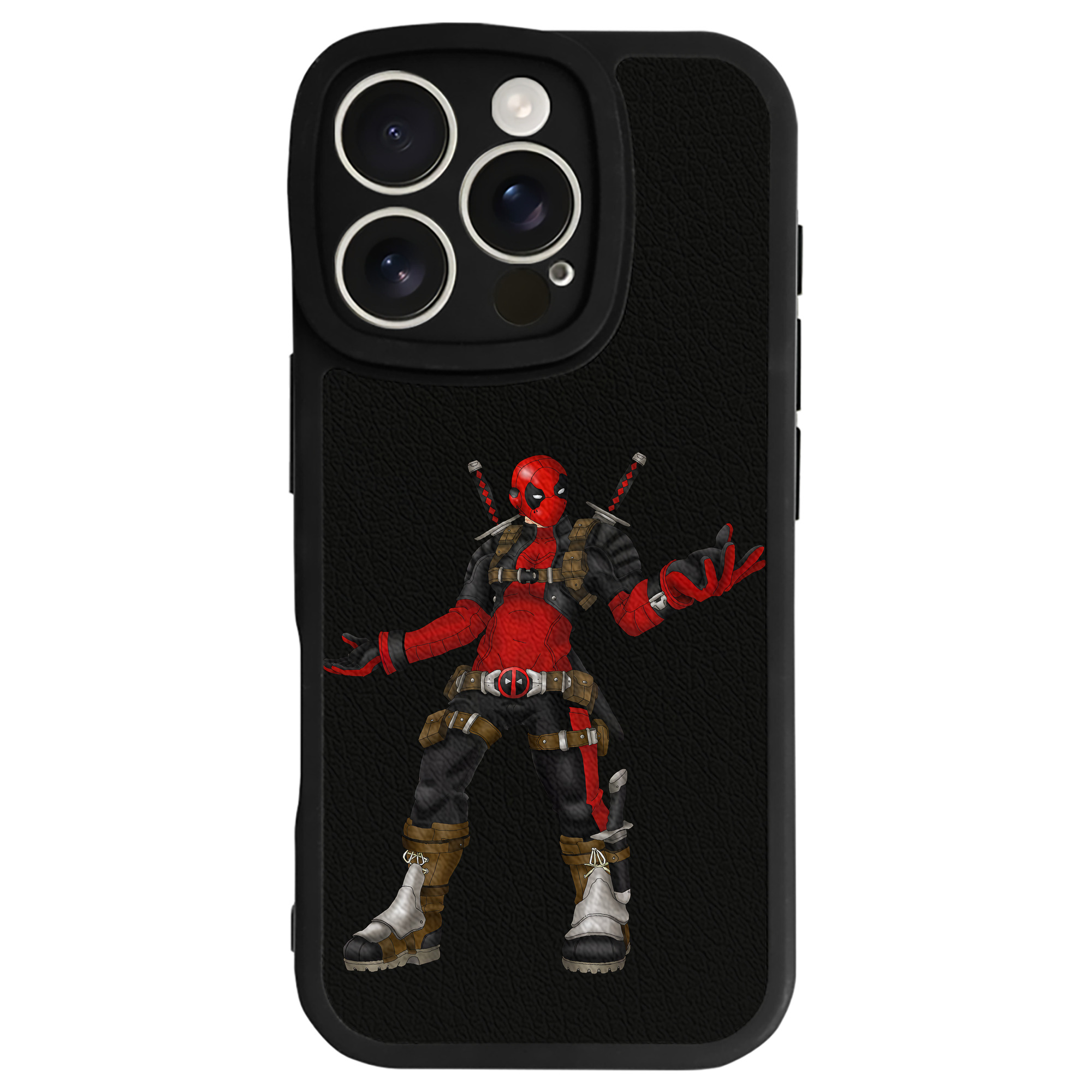 （画像用） Deadpool デッドプール 【iPhone 16シリーズ対応】シリコンスマホケース（レザー調） 材質：シリコン